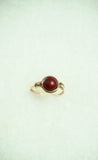 Gold Plated Bloodstone Ring: Size 7.5