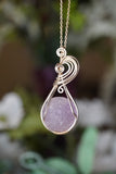 Sterling Amethyst Moon Pendant