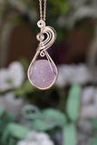 Sterling Amethyst Moon Pendant