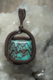 Aquarius Tibetan Turquoise Zodiac Pendant