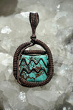 Aquarius Tibetan Turquoise Zodiac Pendant