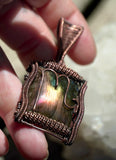 Scorpio Purple Labradorite Zodiac Pendant