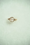 Gold Plated Rose Quartz Ring: Size 8