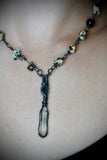 Copper Quartz, Tigers Eye & Dalmatian Jasper Necklace