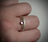 Sterling Silver Dainty Ring Set