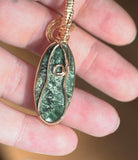 14k Gold Filled Seraphinite Pendant