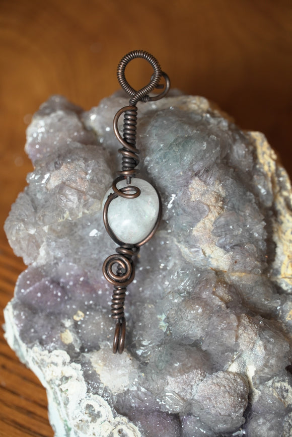 Copper Moonstone Joint Holder Pendant