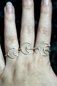 Handmade Sterling Silver Moon Ring