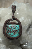 Aquarius Tibetan Turquoise Zodiac Pendant