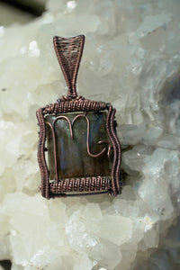 Scorpio Purple Labradorite Zodiac Pendant