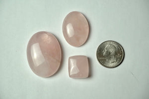 Rose Quartz Cabochon Bundle