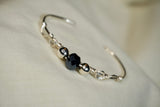 Solid Sterling Silver Glass Bangle