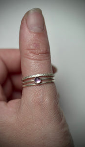 Sterling Silver Dainty Ring Set