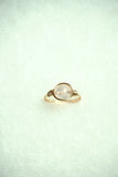 Gold Plated Rose Quartz Ring: Size 8