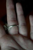 Custom Size Thick Banded Ammonite Ring in Sterling Silver