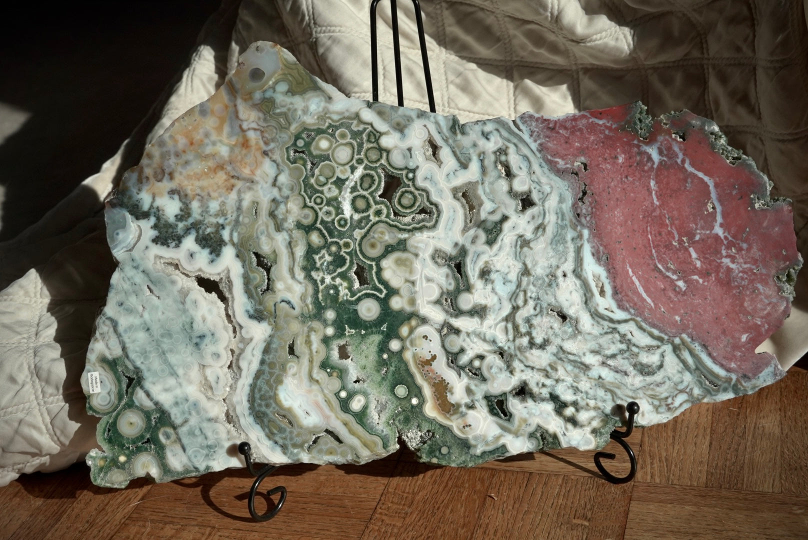 Large polished Ocean Jasper slab from outlets Madagascar.