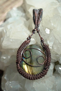 Cancer Labradorite Zodiac Pendant