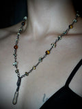 Copper Quartz, Tigers Eye & Dalmatian Jasper Necklace