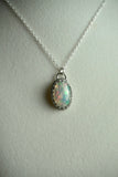 Appraised 8 Carat Ethiopian Opal in Silver Gallery Bezel