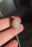 Appraised 8 Carat Ethiopian Opal in Silver Gallery Bezel