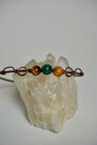 Tigers Eye & Malachite Copper Bangle Bracelet