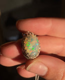 Appraised 8 Carat Ethiopian Opal in Silver Gallery Bezel