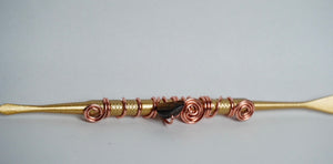 Copper Wrapped Colored Stainless Dabber Tool with Tigers Eye