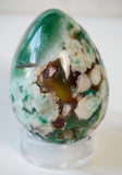 Dyed Green Flower Agate Egg