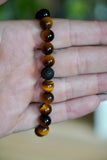 Tigers Eye & Lava Stone Bracelet