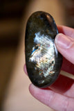 Dual Flash Labradorite Palm Stone