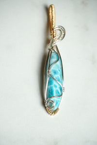 Larimar in Sterling Silver & 14k Gold Filled