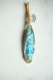 Larimar in Sterling Silver & 14k Gold Filled