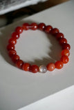 Carnelian & Peachmoonstone Bracelet