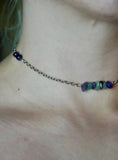 Green Aventurine & Amethyst Back Drop Choker