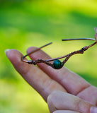 Malachite Copper Bangle Bracelet