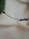 Green Aventurine & Amethyst Back Drop Choker